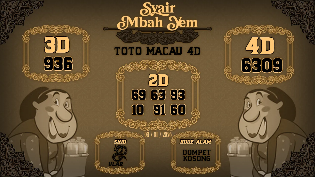Syair Macau 4D Mbah Yem 03 01 2026