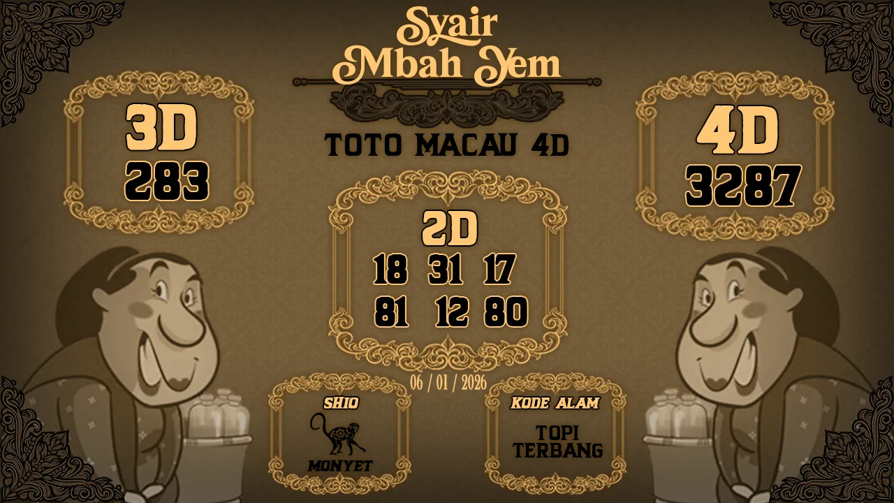 Syair Macau 4D Mbah Yem 06 01 2026