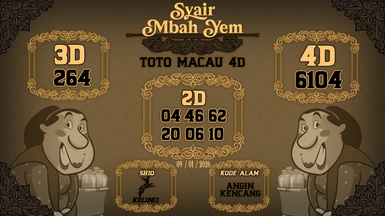 Syair Macau 4D Mbah Yem 09 01 2026