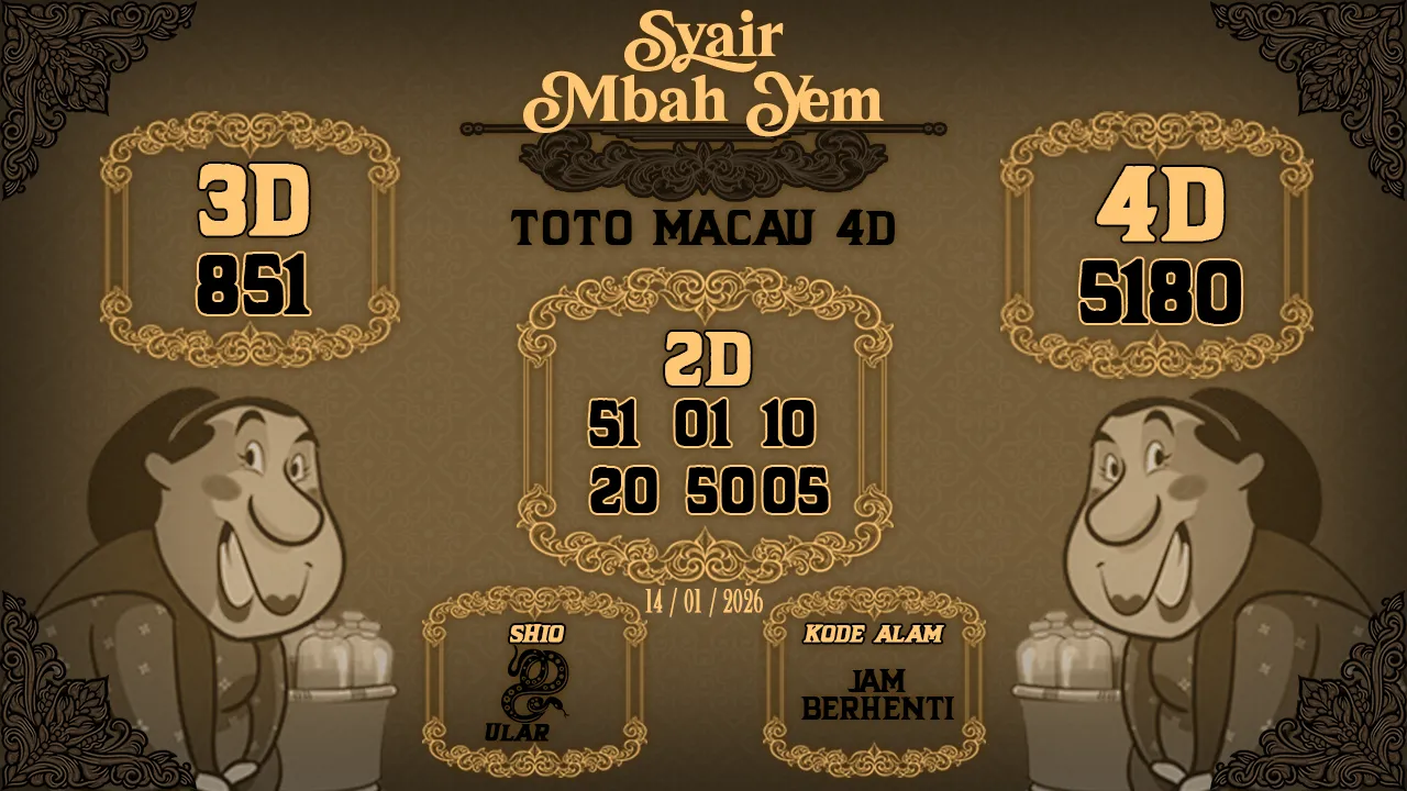 Syair Macau 4D Mbah Yem 14 01 2026