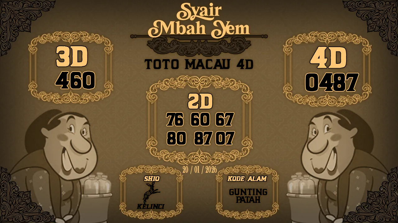Syair Macau 4D Mbah Yem 20 01 2026