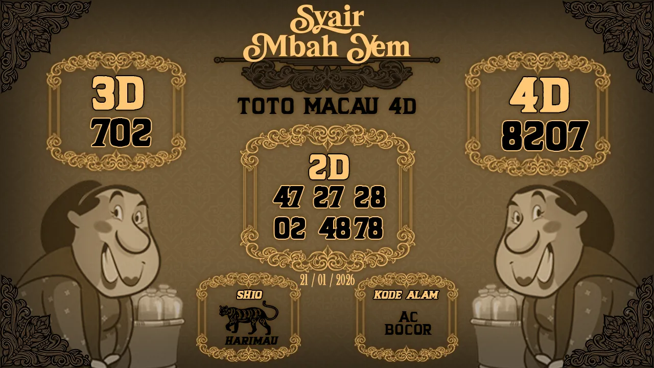 Syair Macau 4D Mbah Yem 21 01 2026