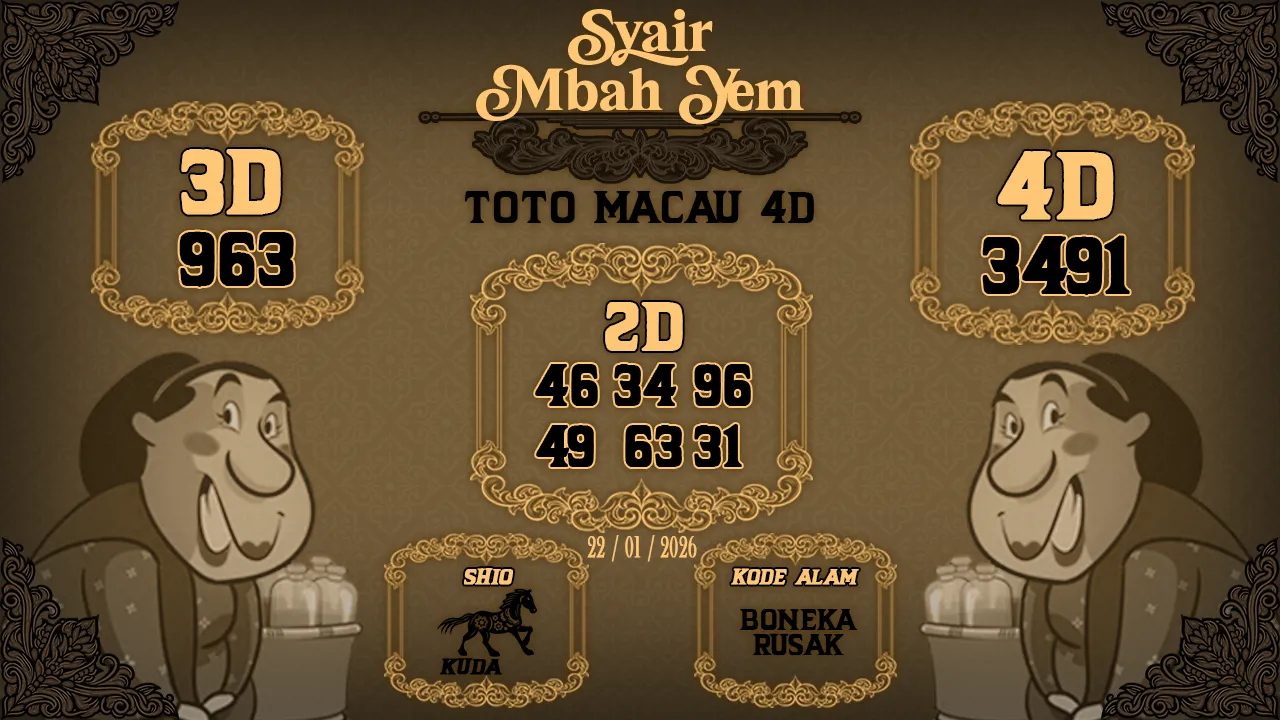 Syair Macau 4D Mbah Yem 22 01 2026