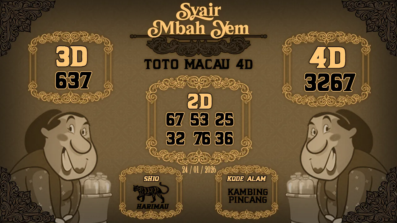Syair Macau 4D Mbah Yem 24 01 2026
