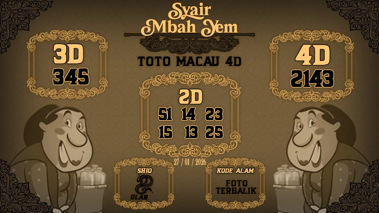 Syair Macau 4D Mbah Yem 27 01 2026
