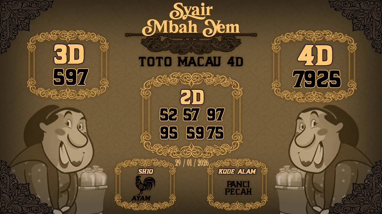 Syair Macau 4D Mbah Yem 29 01 2026