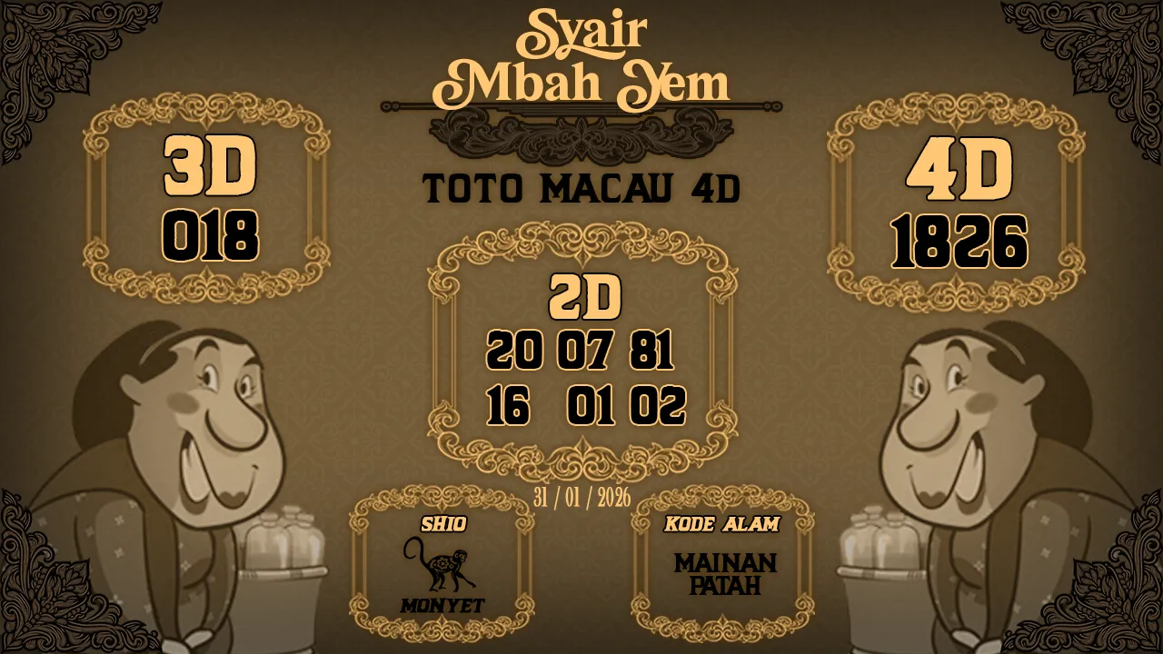 Syair Macau 4D Mbah Yem 31 01 2026