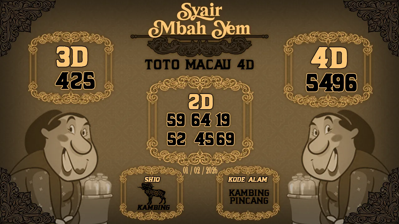 Syair Macau 4D Mbah Yem 01 02 2026