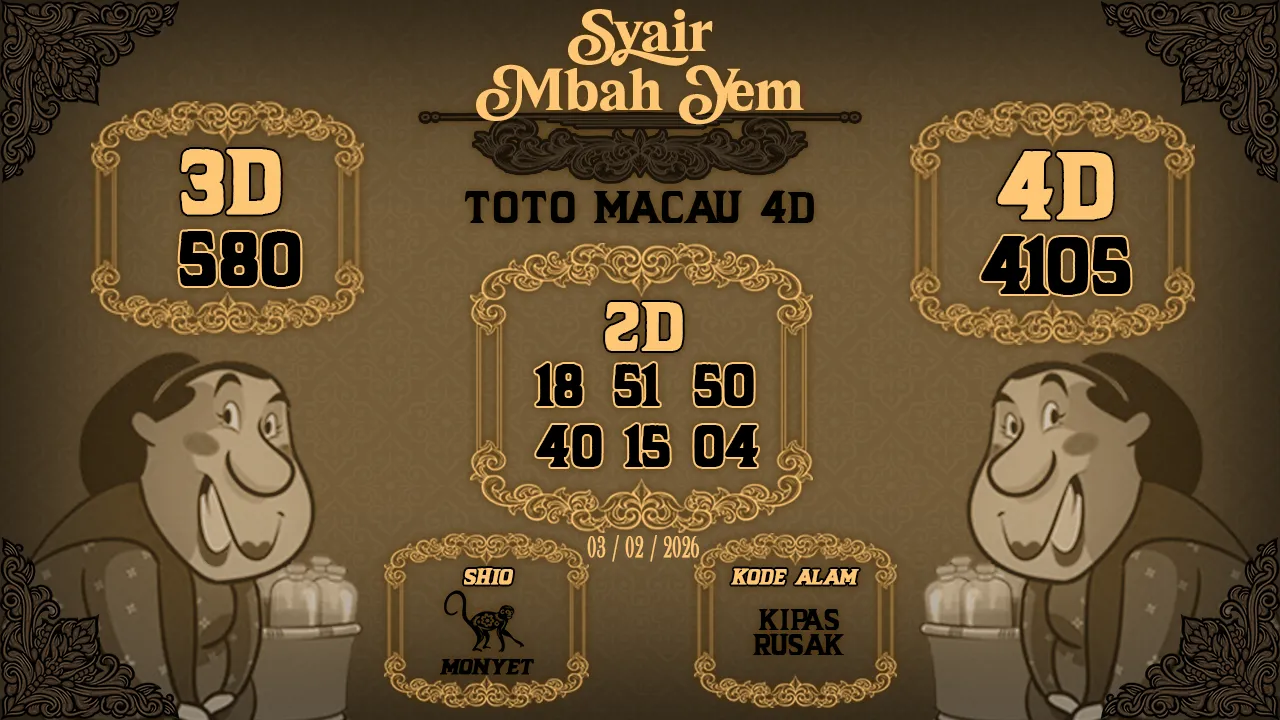 Syair Macau 4D Mbah Yem 03 02 2026