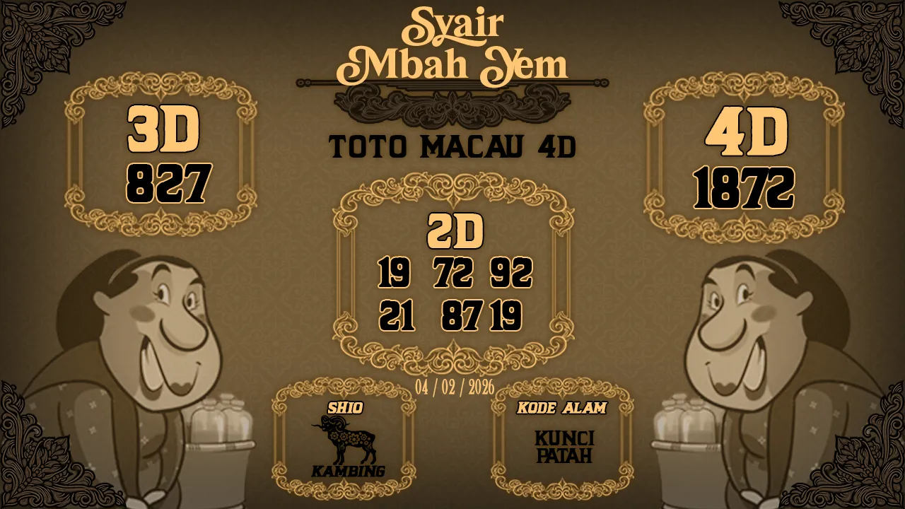 Syair Macau 4D Mbah Yem 04 02 2026