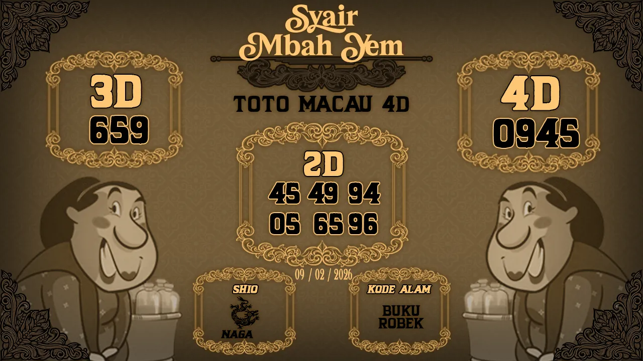 Syair Macau 4D Mbah Yem 09 02 2026
