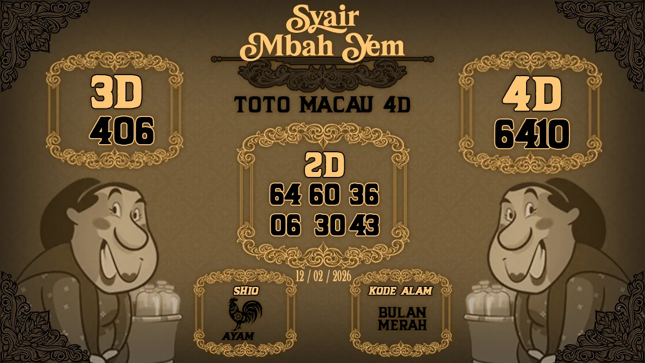 Syair Macau 4D Mbah Yem 12 02 2026