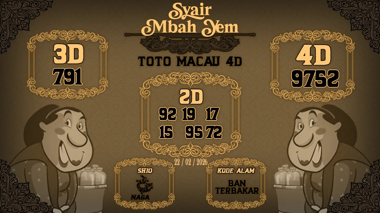 Syair Macau 4D Mbah Yem 22 02 2026