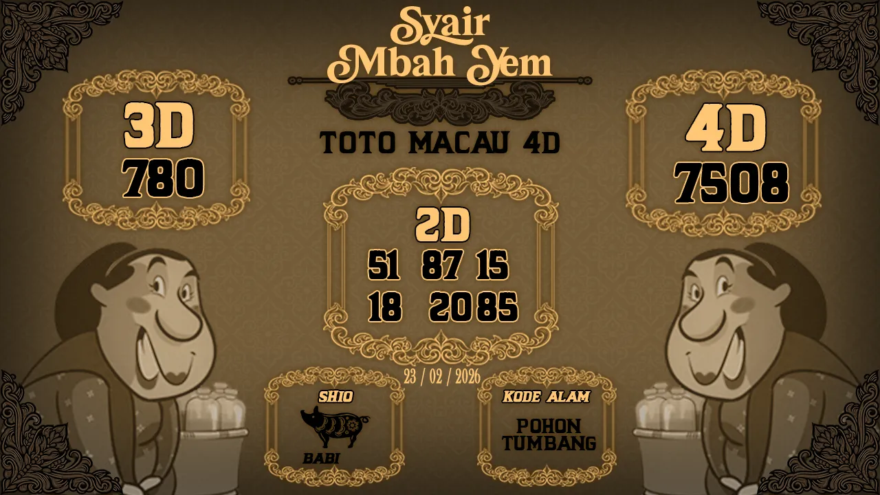 Syair Macau 4D Mbah Yem 23 02 2026