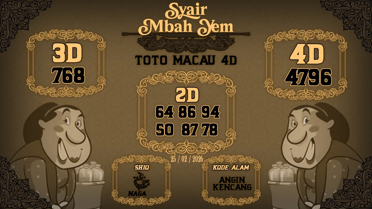 Syair Macau 4D Mbah Yem 25 02 2026