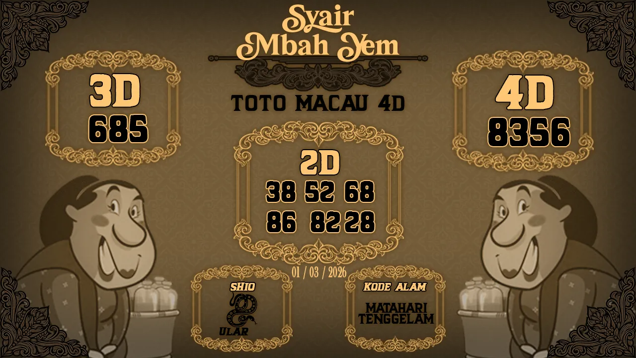 Syair Macau 4D Mbah Yem 01 03 2026