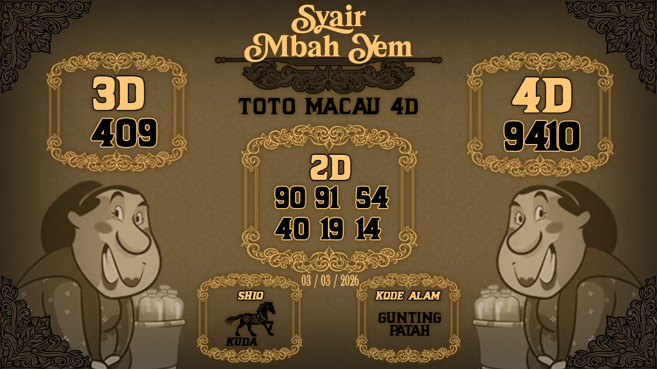 Syair Macau 4D Mbah Yem 03 03 2026