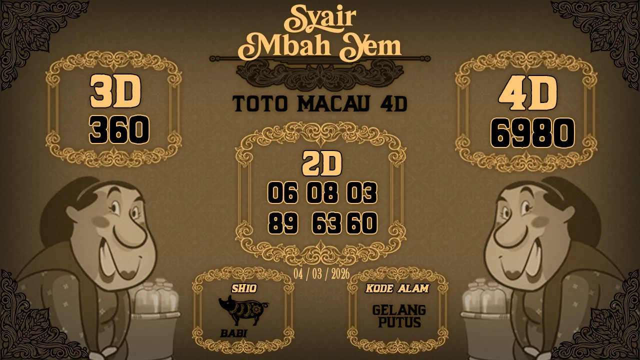 Syair Macau 4D Mbah Yem 04 03 2026