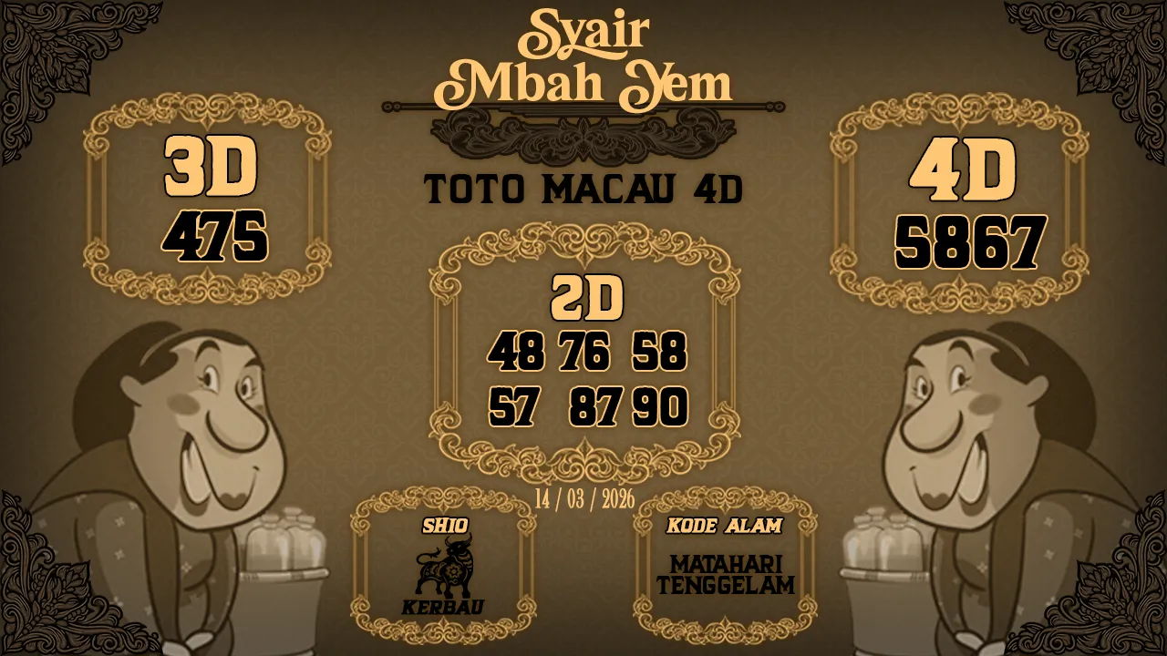 Syair Macau 4D Mbah Yem 14 03 2026