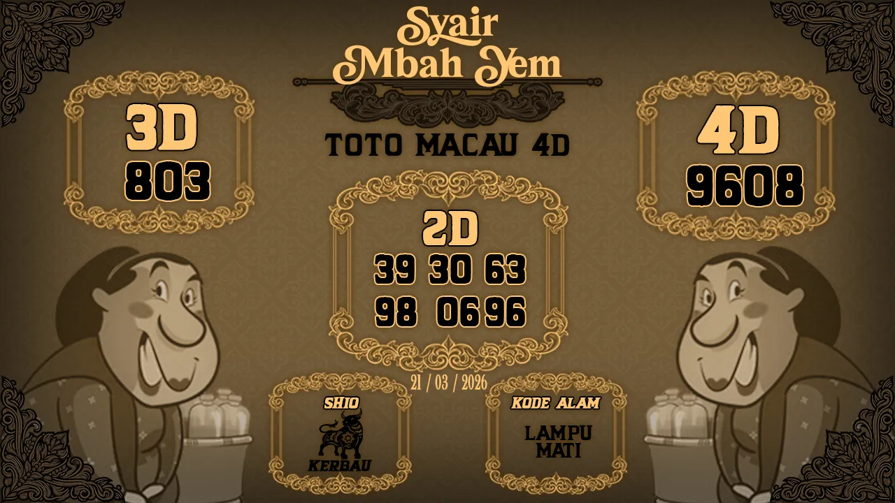 Syair Macau 4D Mbah Yem 21 03 2026