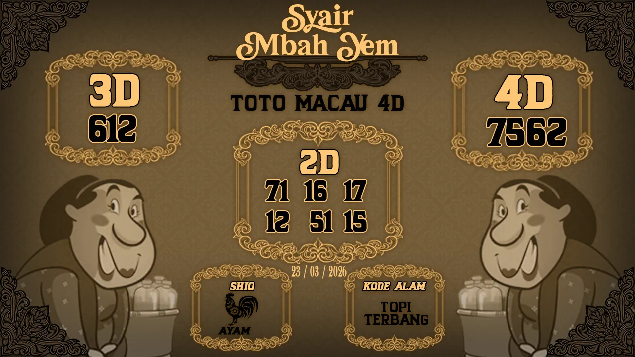 Syair Macau 4D Mbah Yem 23 03 2026
