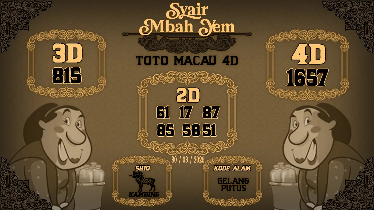 Syair Macau 4D Mbah Yem 30 03 2026