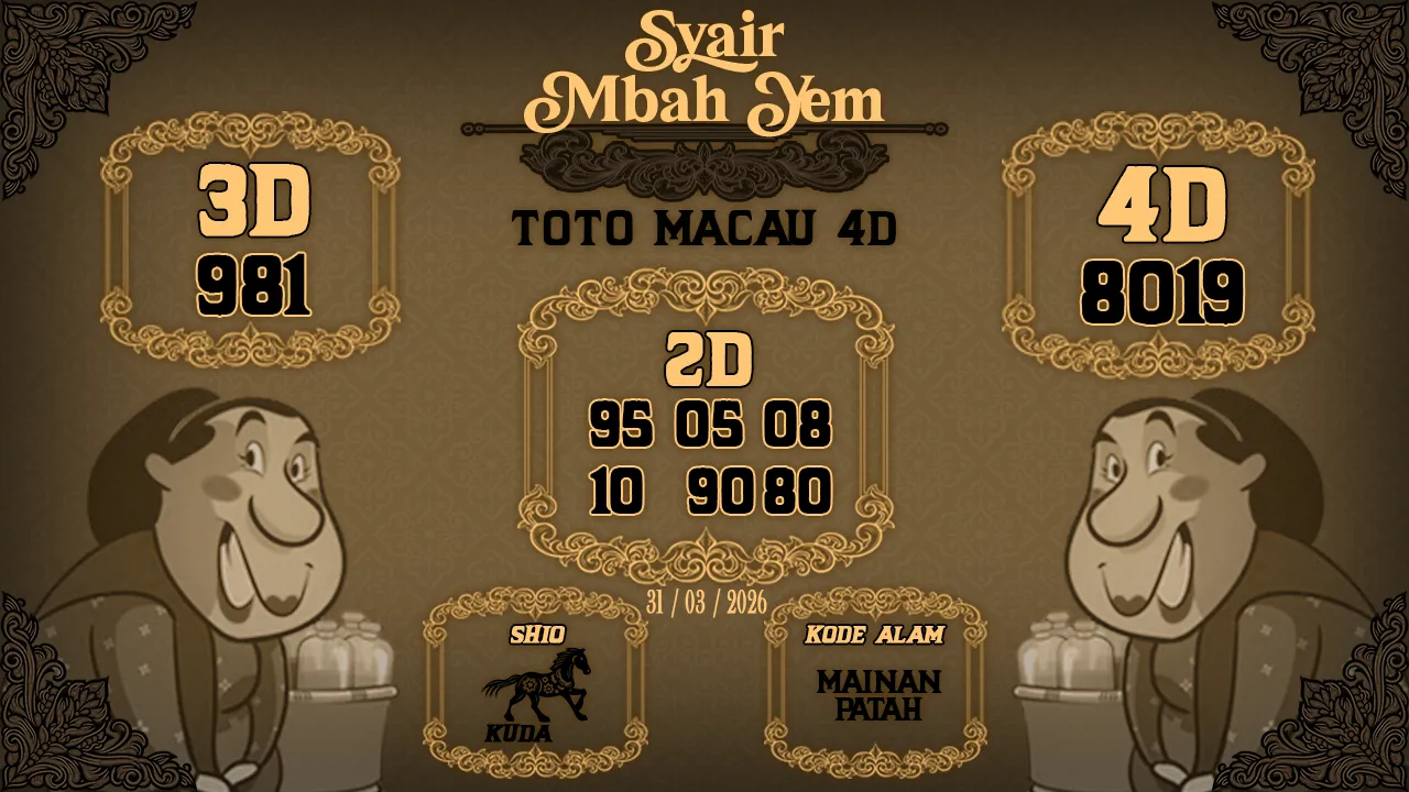 Syair Macau 4D Mbah Yem 31 03 2026