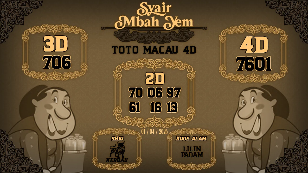Syair Macau 4D Mbah Yem 01 04 2026