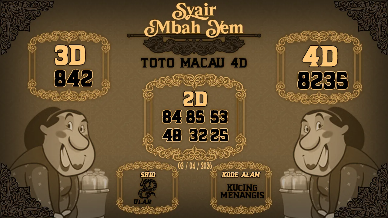 Syair Macau 4D Mbah Yem 03 04 2026