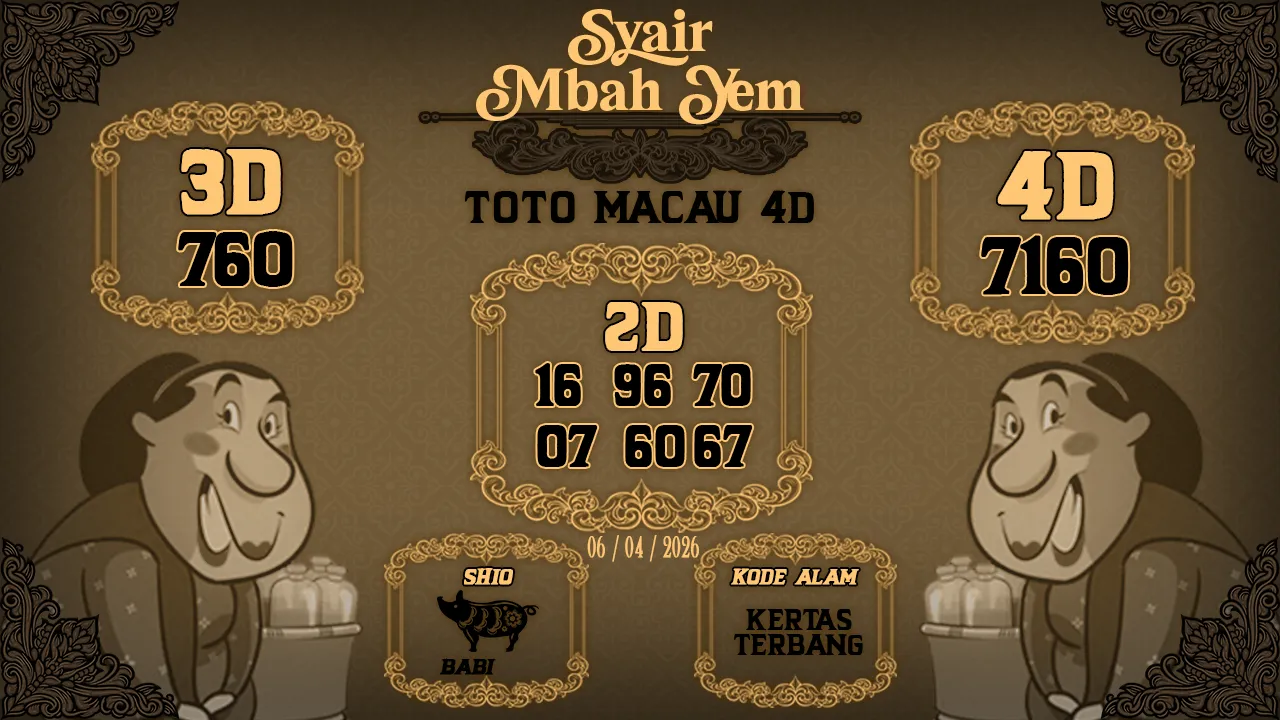 Syair Macau 4D Mbah Yem 06 04 2026