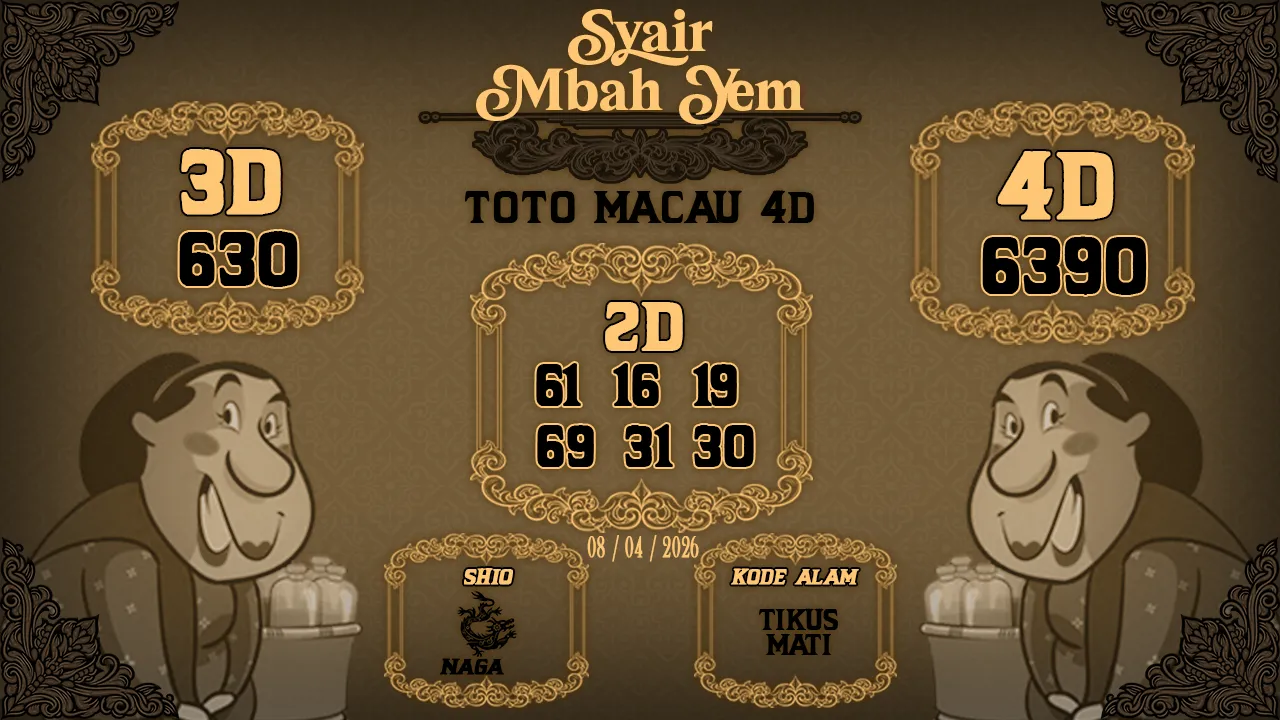 Syair Macau 4D Mbah Yem 08 04 2026