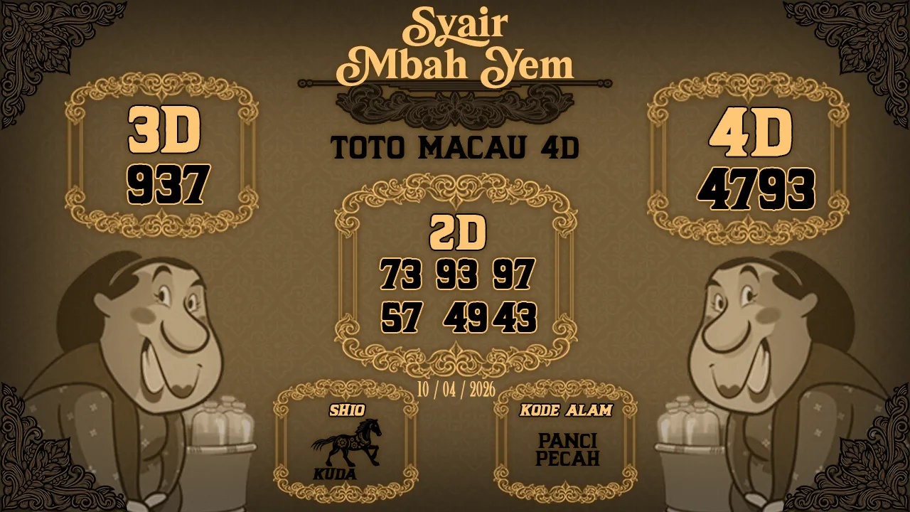 Syair Macau 4D Mbah Yem 10 04 2026