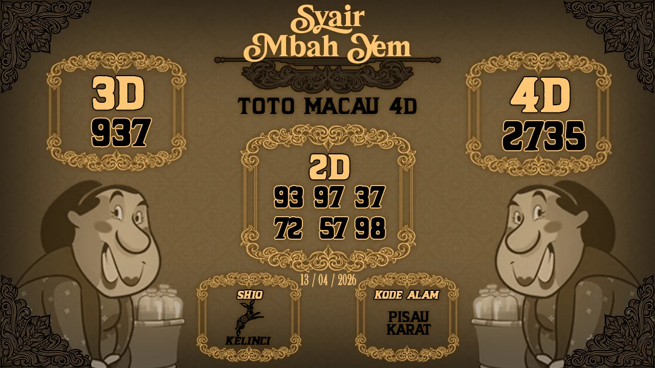Syair Macau 4D Mbah Yem 13 04 2026