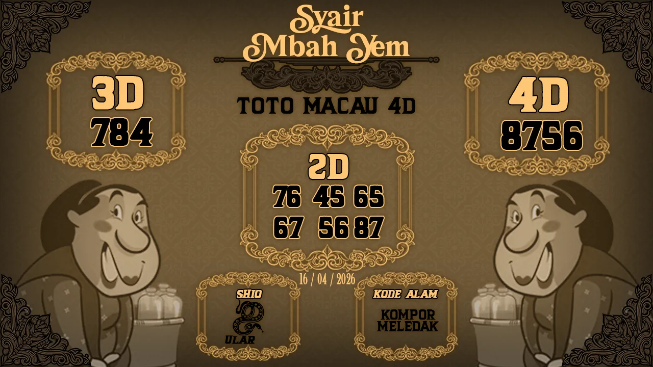 Syair Macau 4D Mbah Yem 16 04 2026