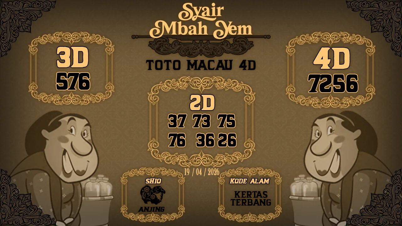Syair Macau 4D Mbah Yem 19 04 2026