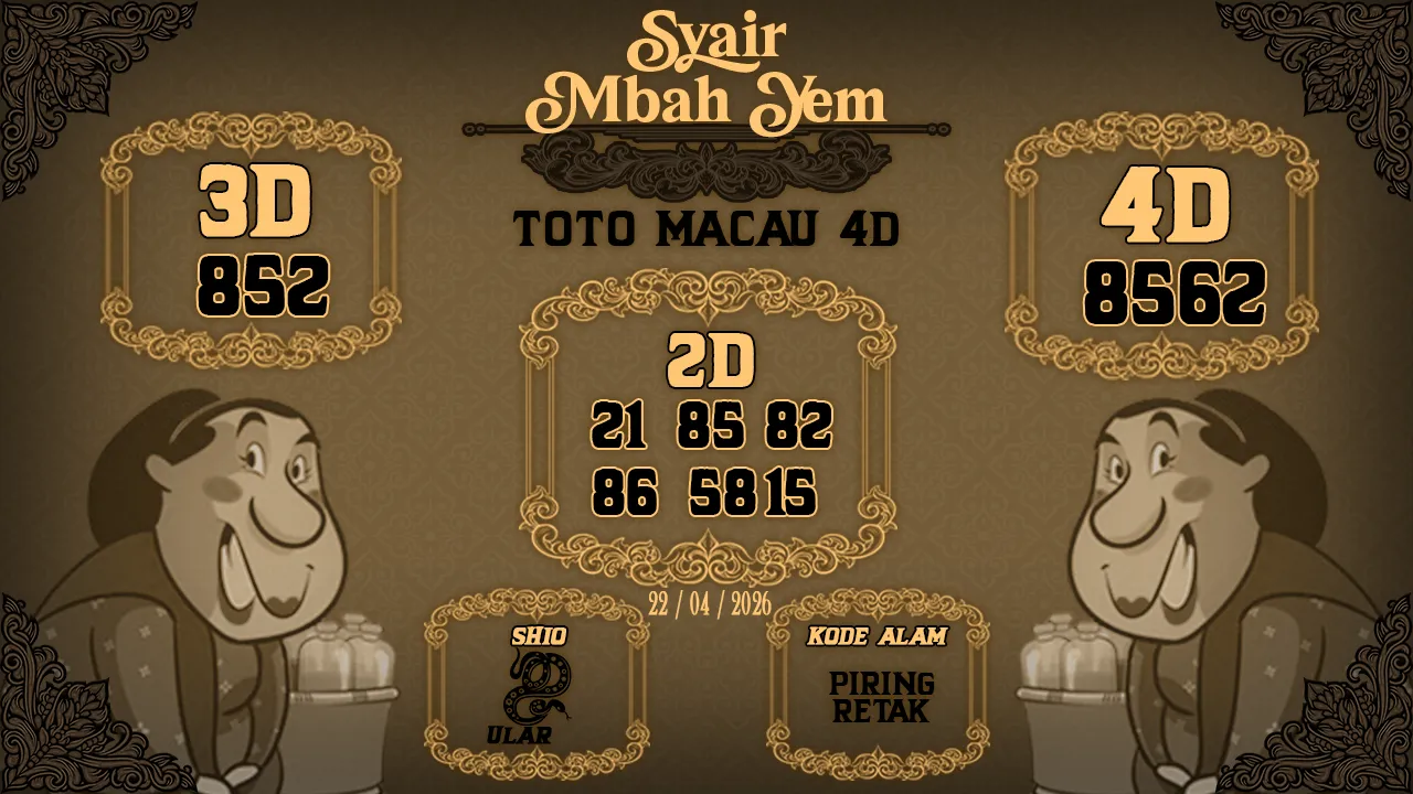 Syair Macau 4D Mbah Yem 22 04 2026