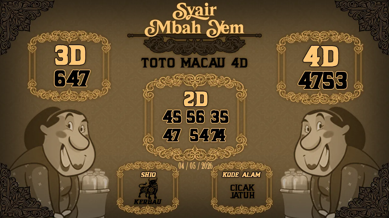 Syair Macau 4D Mbah Yem 04 05 2026