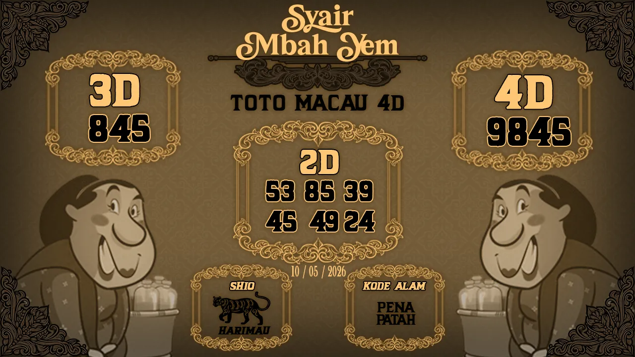 Syair Macau 4D Mbah Yem 10 05 2026