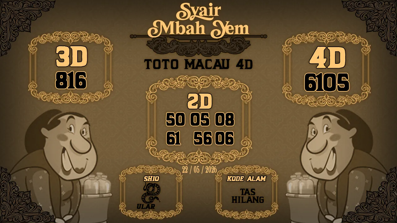 Syair Macau 4D Mbah Yem 22 05 2026