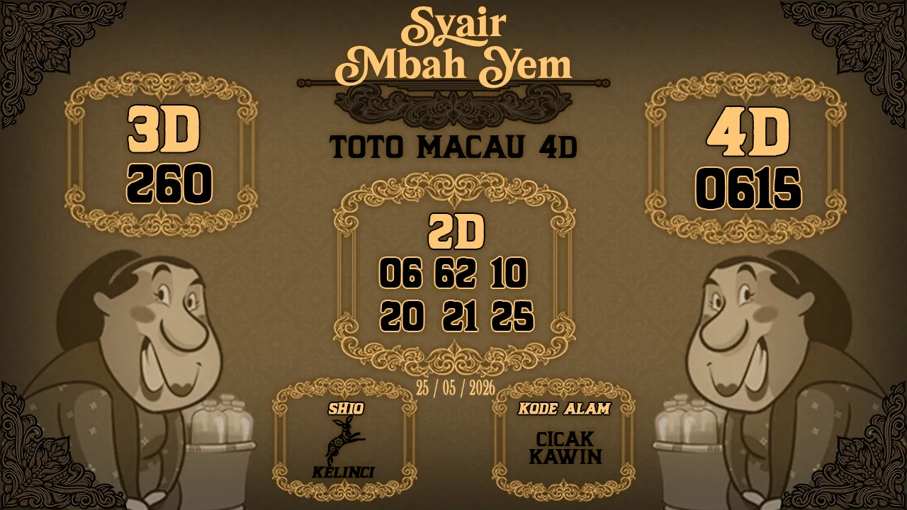 Syair Macau 4D Mbah Yem 25 05 202