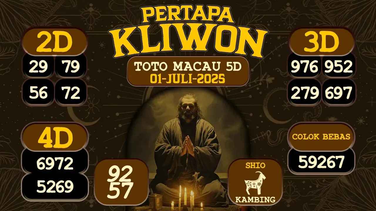 syair Pertapa Kliwon Toto Macau 5D 01 07 2025