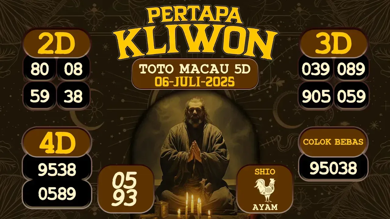 syair Pertapa Kliwon Toto Macau 5D 06 07 2025