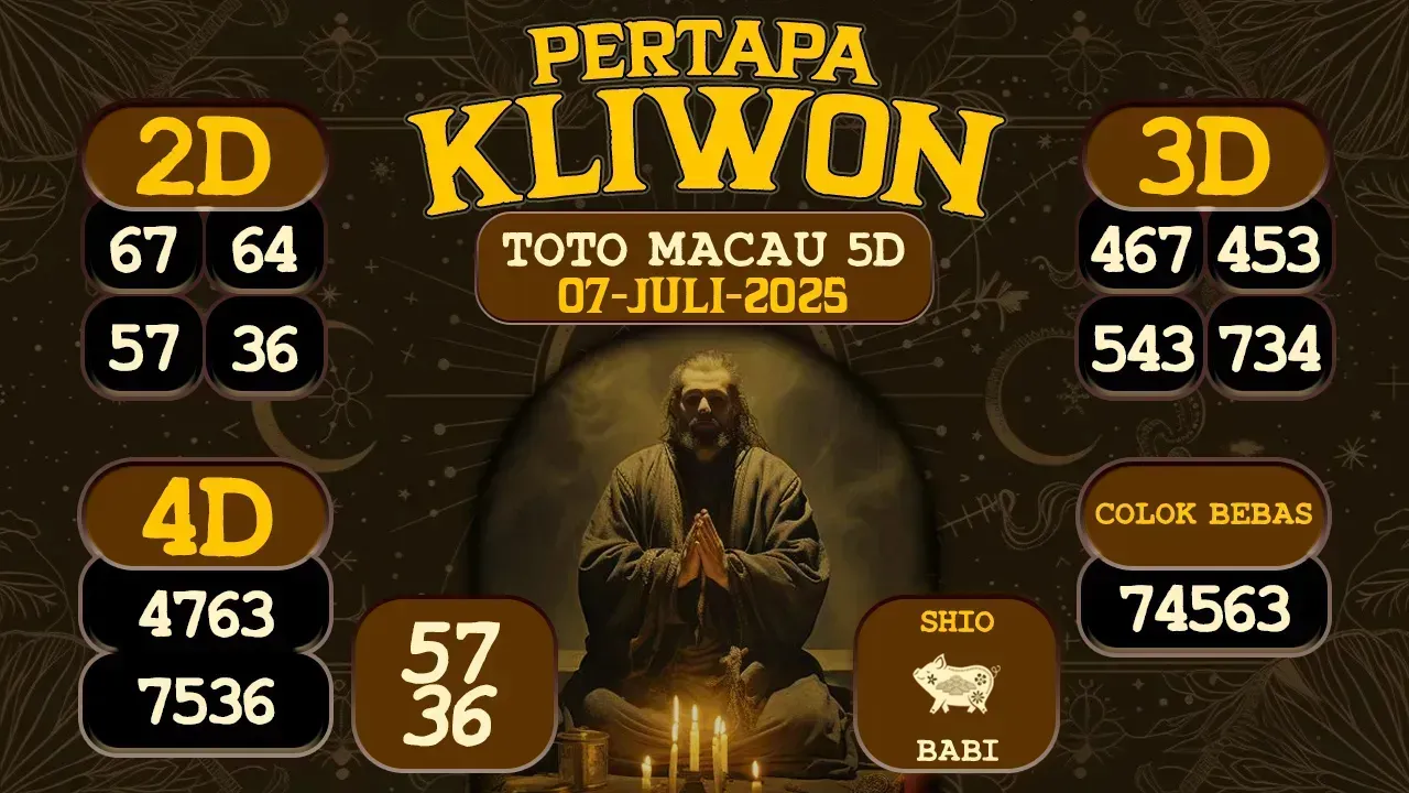 syair Pertapa Kliwon Toto Macau 5D 07 07 2025