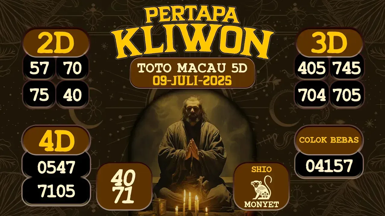 syair Pertapa Kliwon Toto Macau 5D 09 07 2025