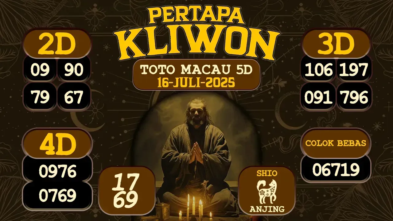 syair Pertapa Kliwon Toto Macau 5D 16 07 2025