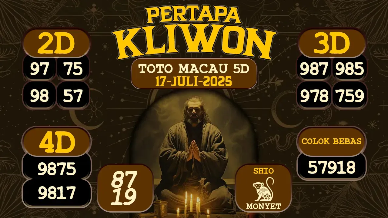 syair Pertapa Kliwon Toto Macau 5D 17 07 2025