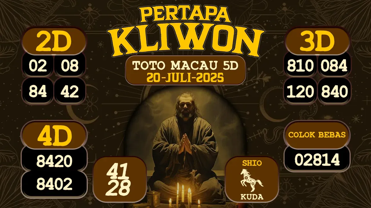 syair Pertapa Kliwon Toto Macau 5D 20 07 2025