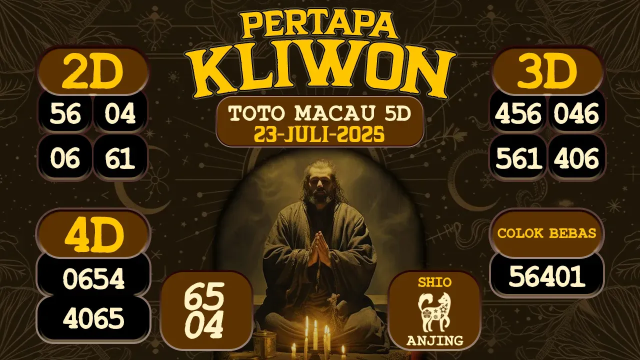 syair Pertapa Kliwon Toto Macau 5D 23 07 2025
