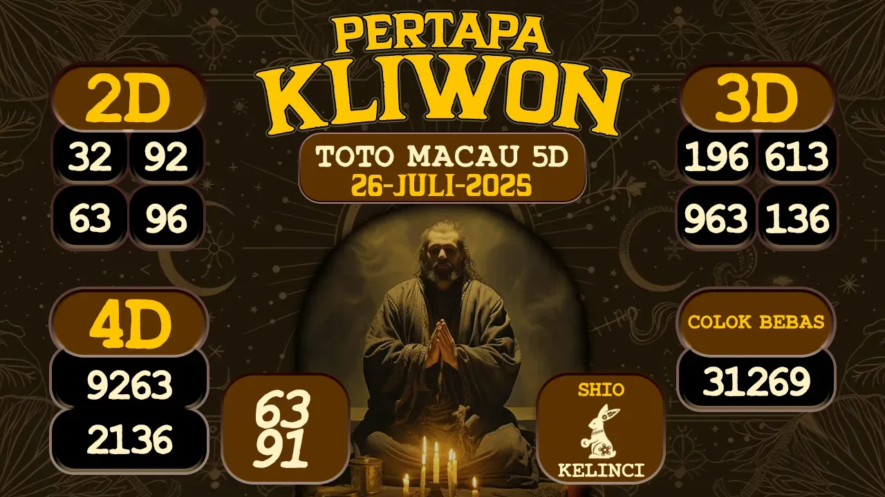 syair Pertapa Kliwon Toto Macau 5D 26 07 2025