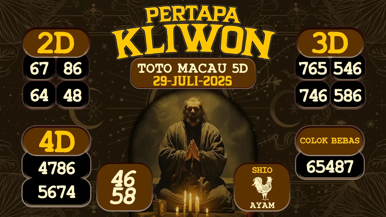 syair Pertapa Kliwon Toto Macau 5D 29 07 2025